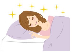 快眠 イラスト